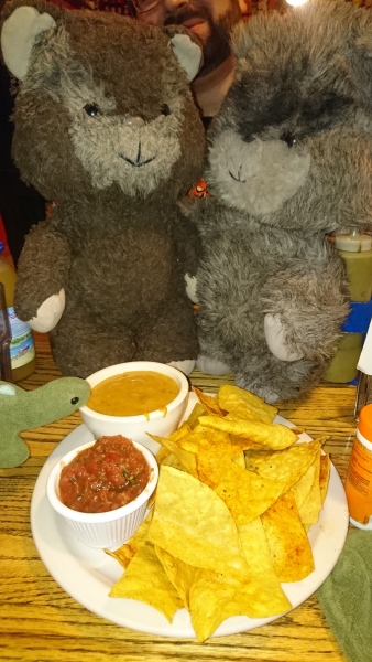 Vegan chips and queso Vegan tortilla chips, queso and salsa
